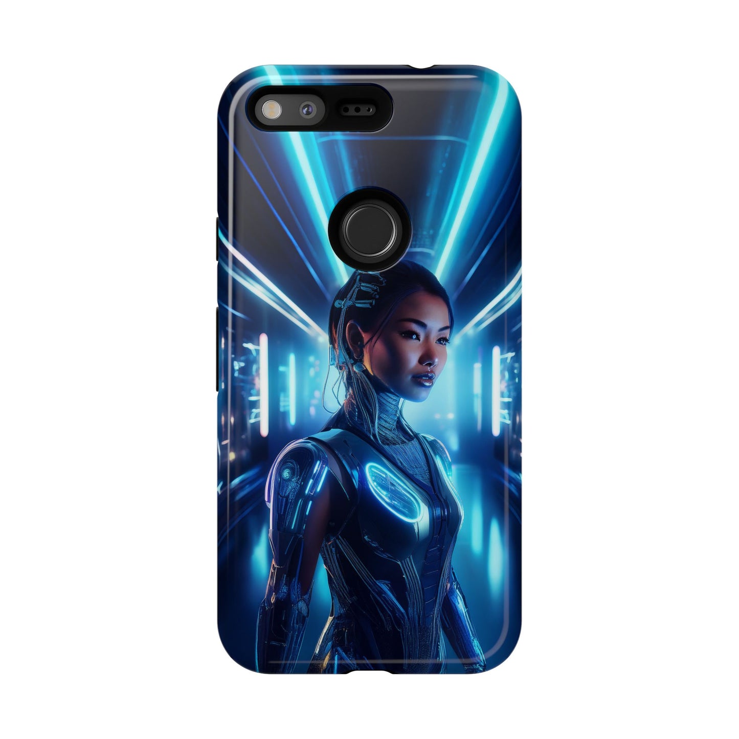 Futuristic Human Android Hybrid Cell Phone Case 004