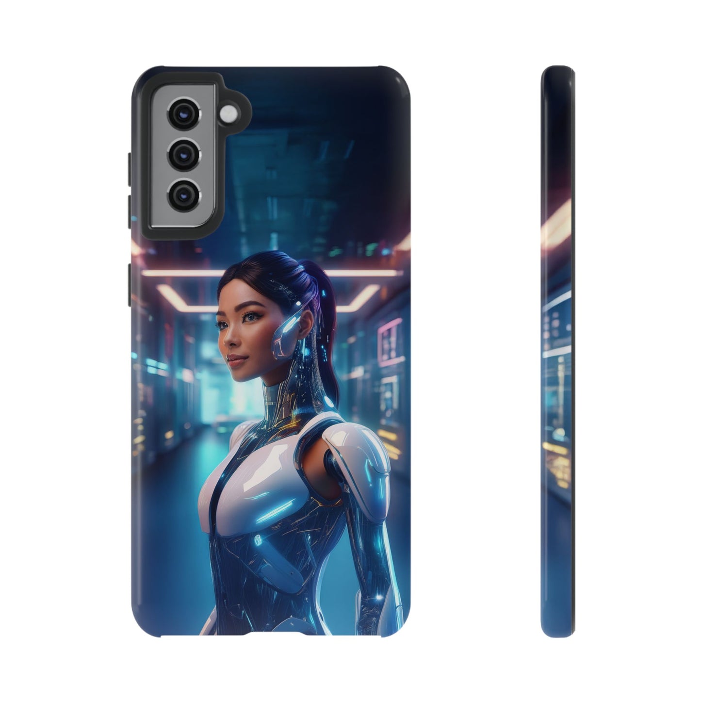 Futuristic Human Android Hybrid Cell Phone Case 005