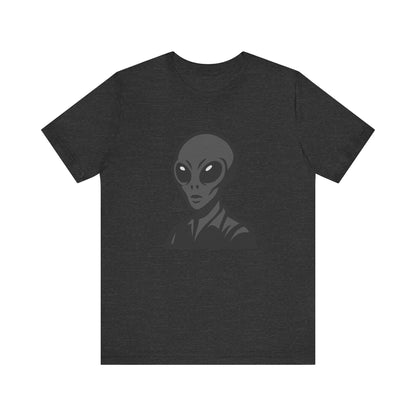 Alien Head Graphic Tee Dark Theme – Extraterrestrial Vector Design for Sci-Fi Fans
