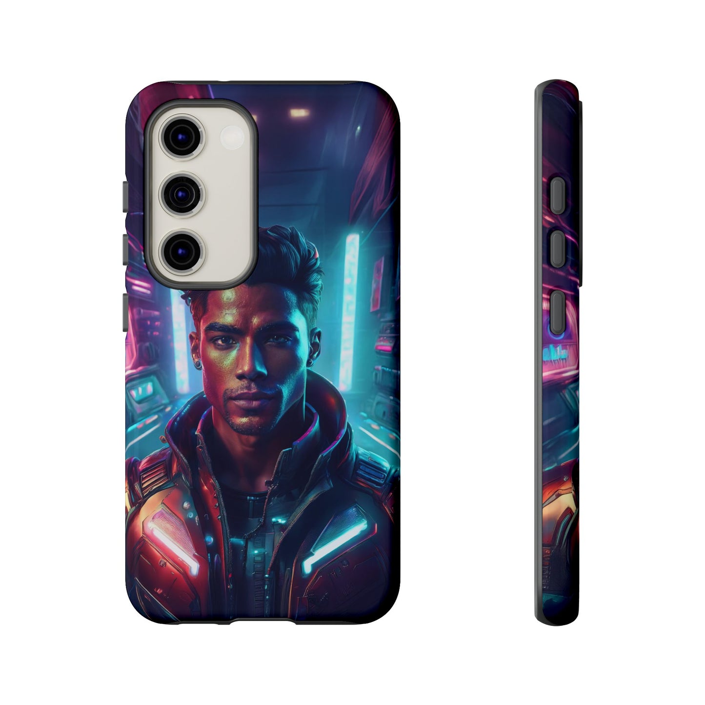 Futuristic Cyberpunk Male Cell Phone Case 007