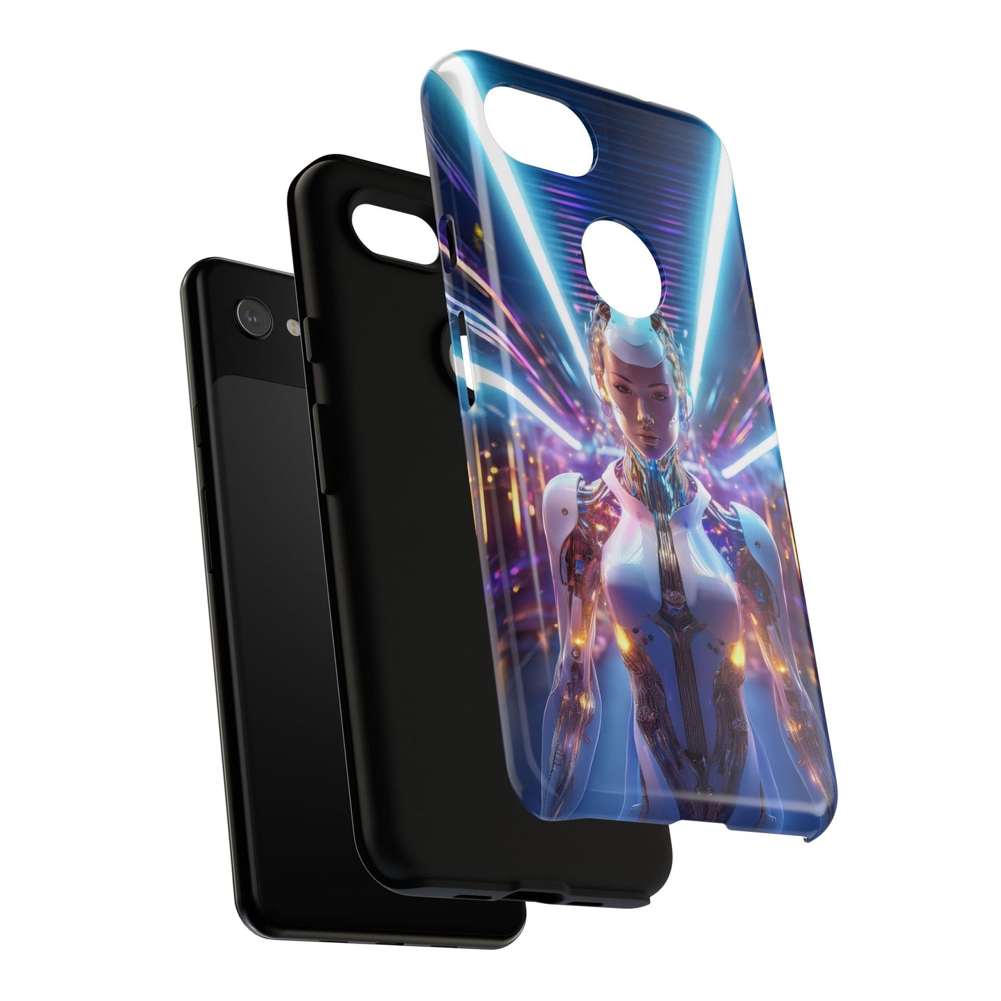 Futuristic Human Android Hybrid Cell Phone Case 007