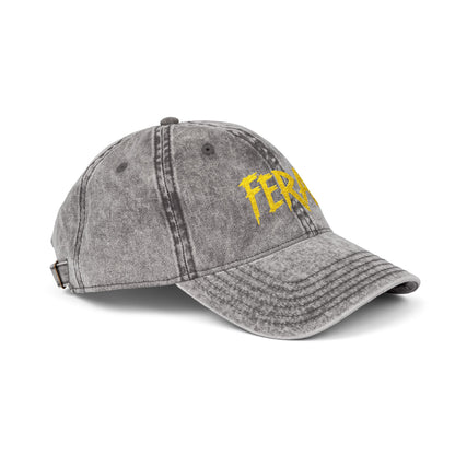 FERAL Vintage Hat – Bold Statement Hat with Wild Energy Font for Rebels, Misfits, and Chaos Enthusiasts