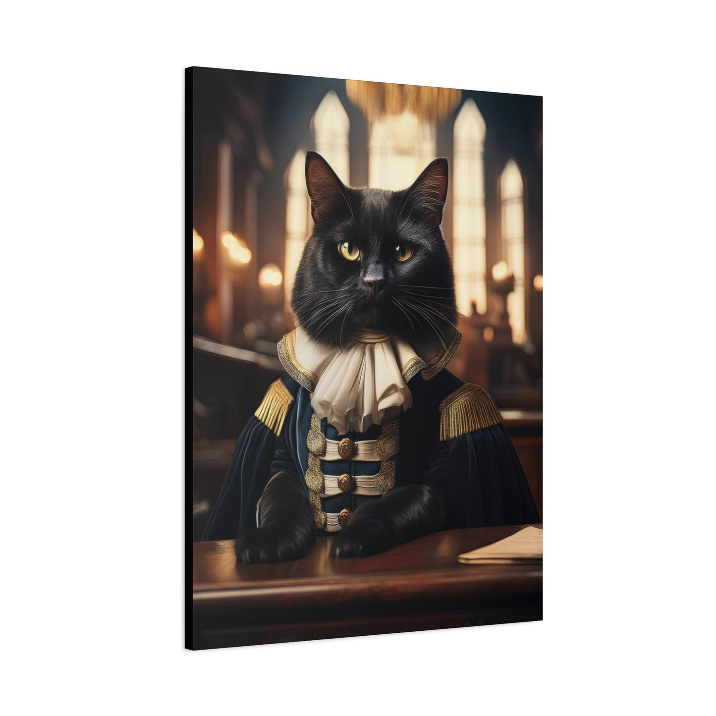 Judge Whiskers Canvas Art | Stretched Matte Wall Decor