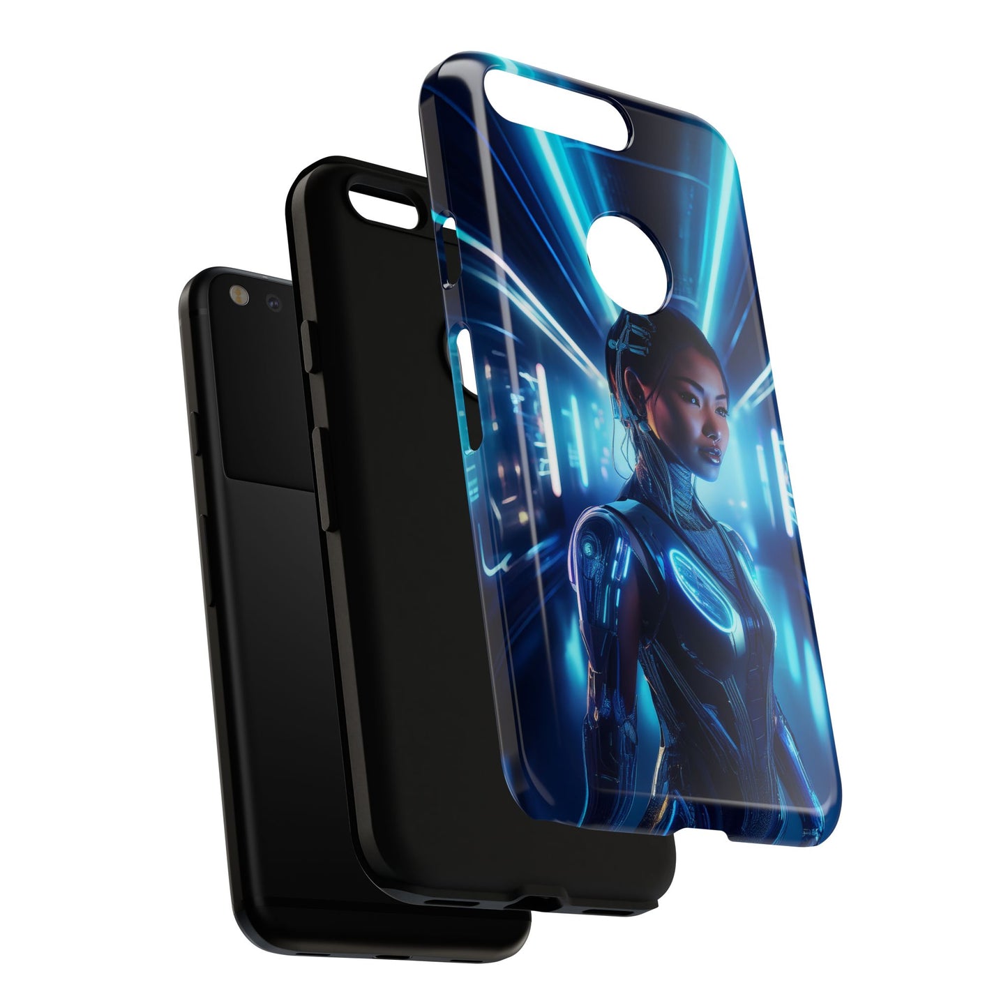 Futuristic Human Android Hybrid Cell Phone Case 004