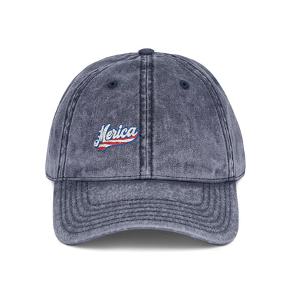 MERICA Vintage Hat – Patriotic Embroidered Hat for Bold American Style