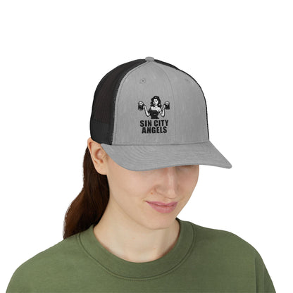 Sin City Angels Trucker Hat – Embroidered Vegas Girl Hat for Party Vibes