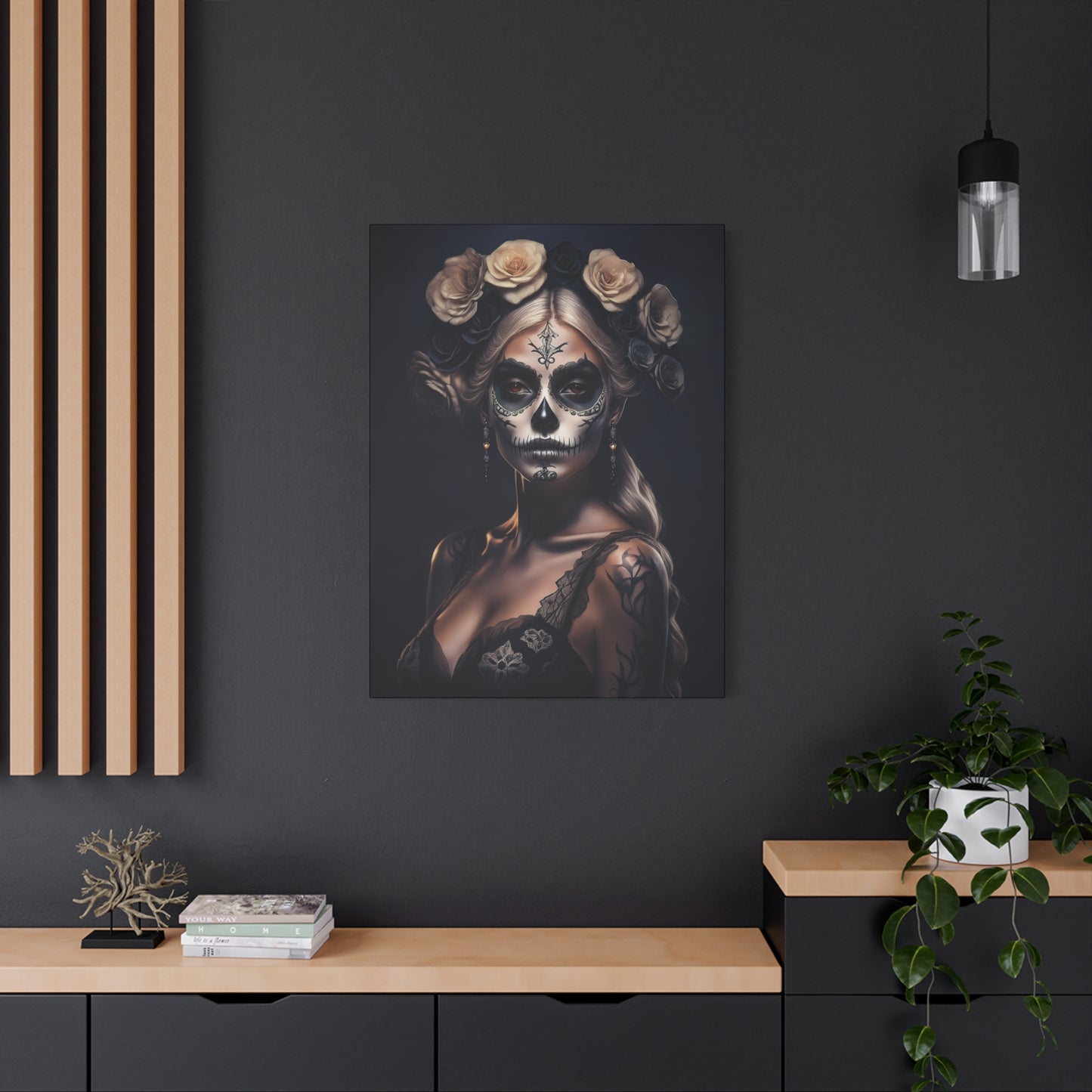 Dia de los Muertos Canvas Art | Day of the Dead - Stretched Matte Wall Decor 007