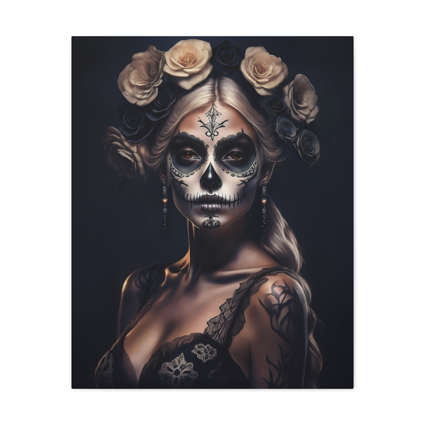 Dia de los Muertos Canvas Art | Day of the Dead - Stretched Matte Wall Decor 007