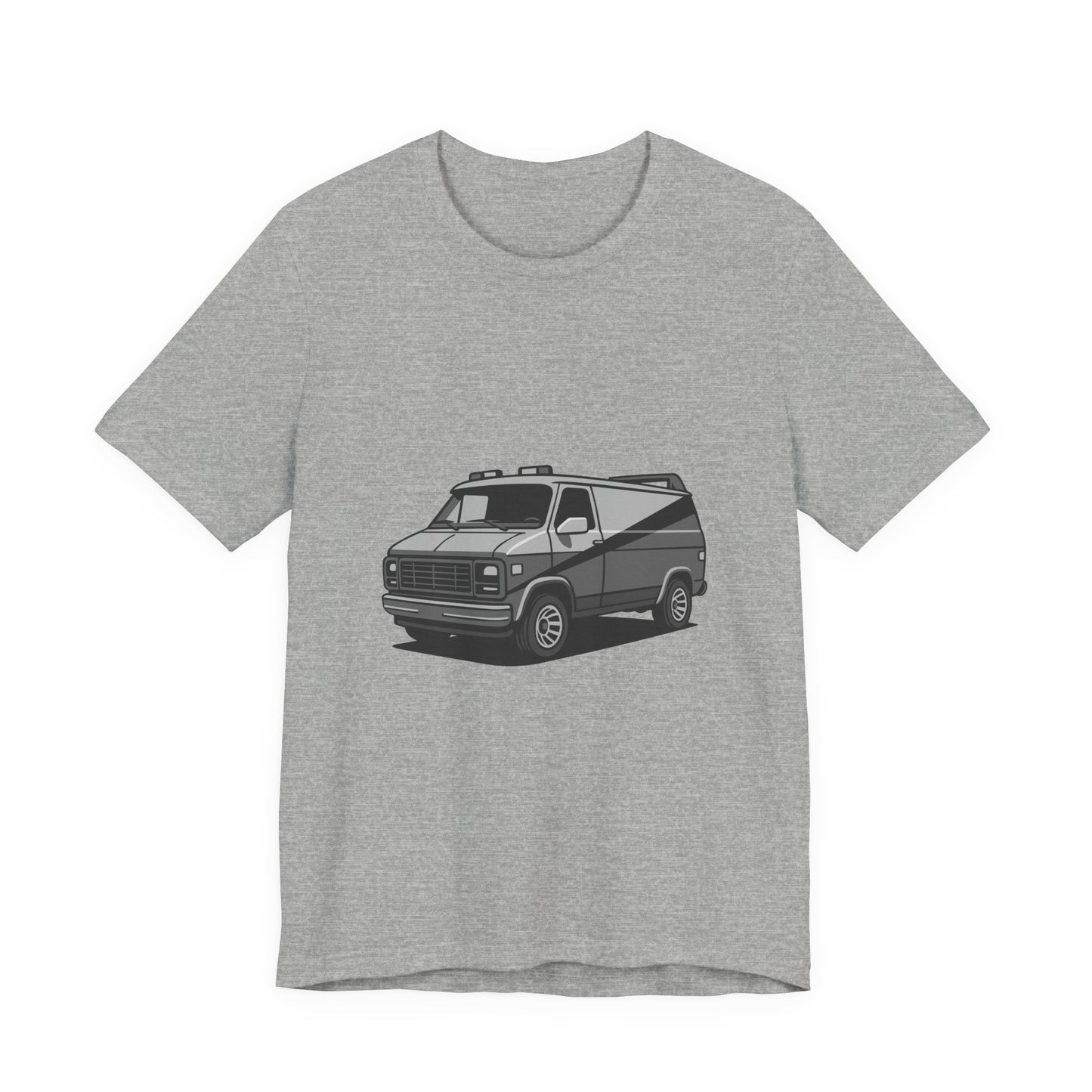 Retro Van Graphic Tee Dark Theme – 80s Vector Design with Classic Adventure Vibes