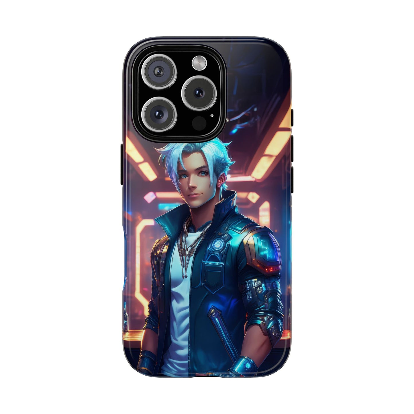 Futuristic Cyberpunk Male Cell Phone Case 009