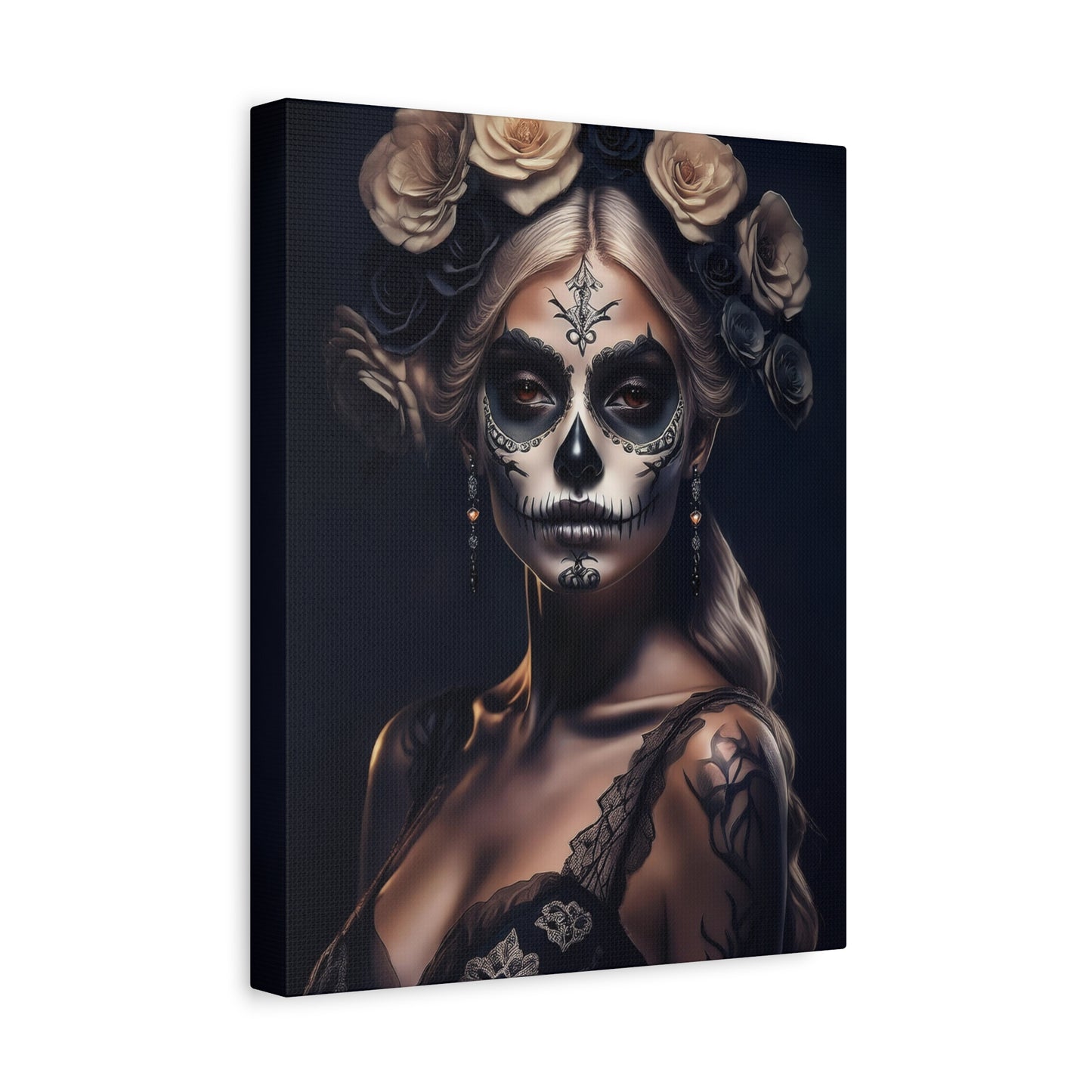 Dia de los Muertos Canvas Art | Day of the Dead - Stretched Matte Wall Decor 007