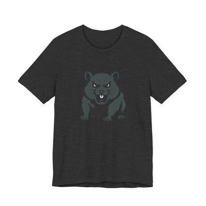 Angry Hamster Graphic T-Shirt – Intense Dark Theme Rodent Design on Black Tee for Streetwear, Humor, or Edgy Animal Style. Unisex Jersey Short Sleeve Tee