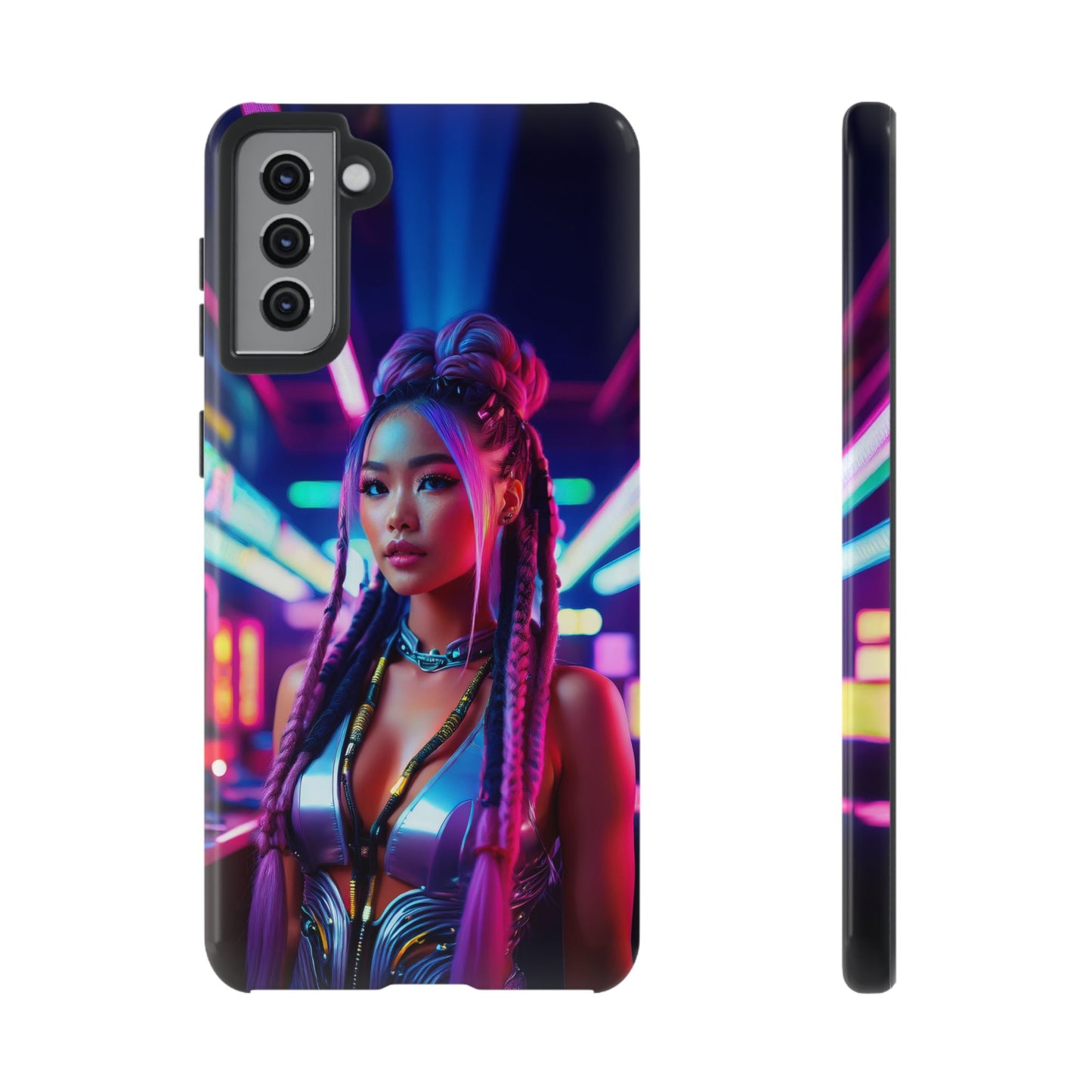 Futuristic Cyberpunk Female Cell Phone Case 008