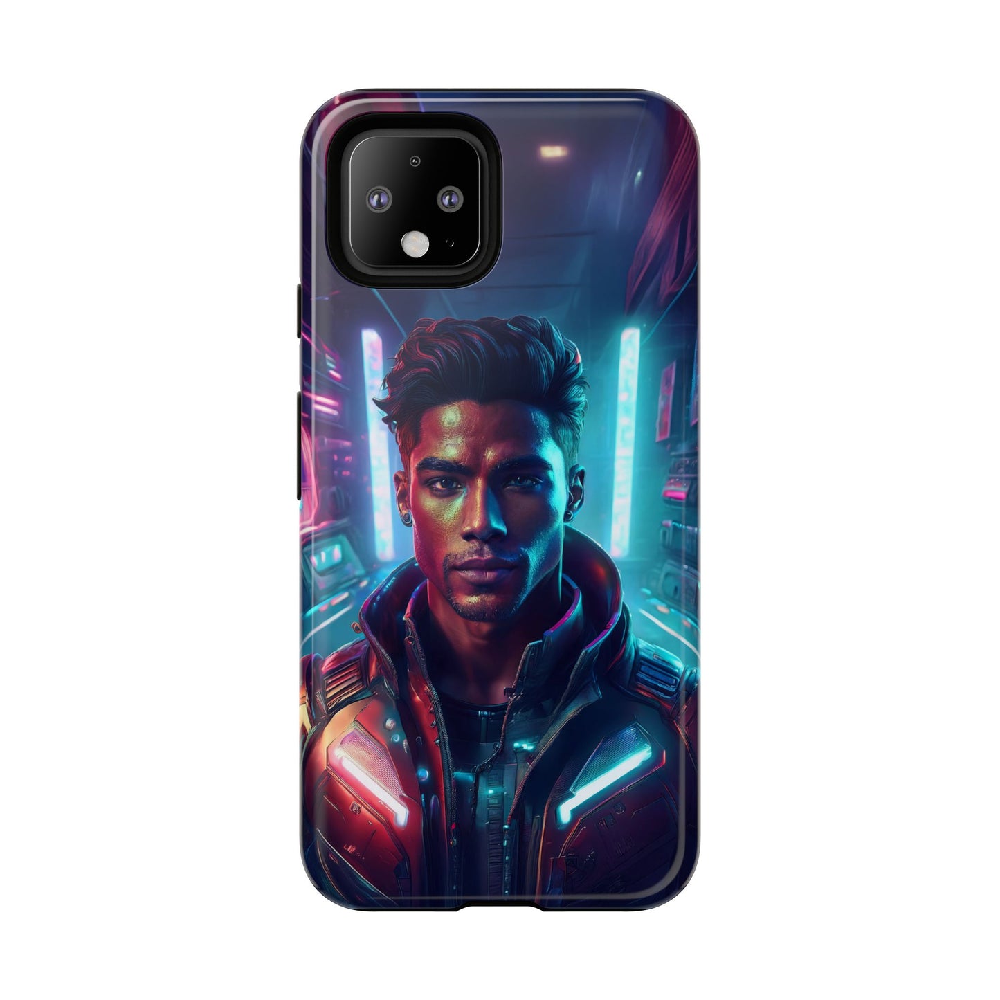 Futuristic Cyberpunk Male Cell Phone Case 007