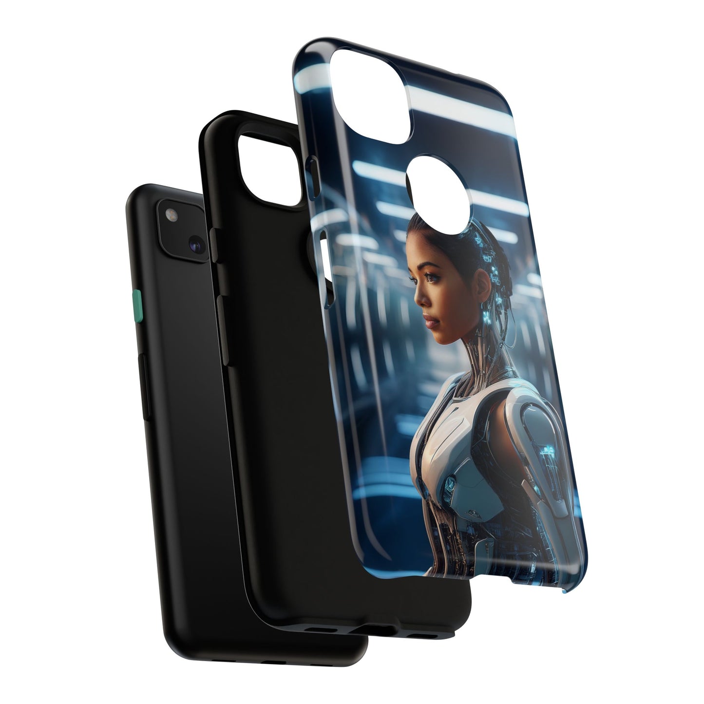 Futuristic Human Android Hybrid Cell Phone Case 002