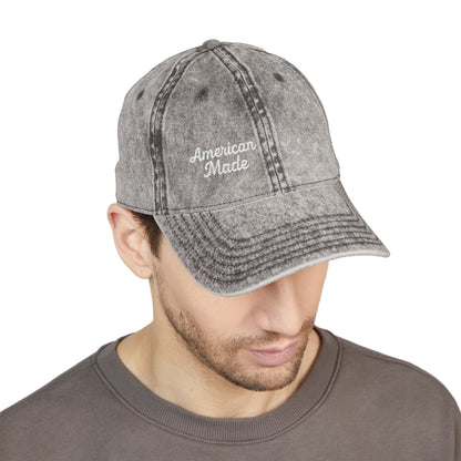 American Made Vintage Hat – Embroidered Patriotic Hat with Retro Script for USA Pride and Everyday Freedom