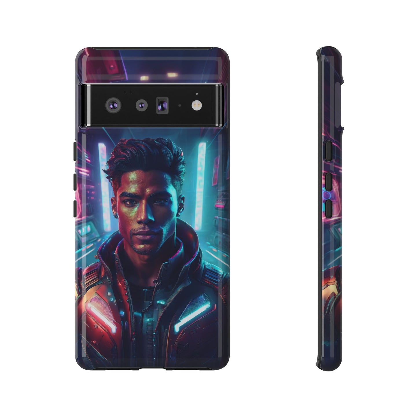 Futuristic Cyberpunk Male Cell Phone Case 007