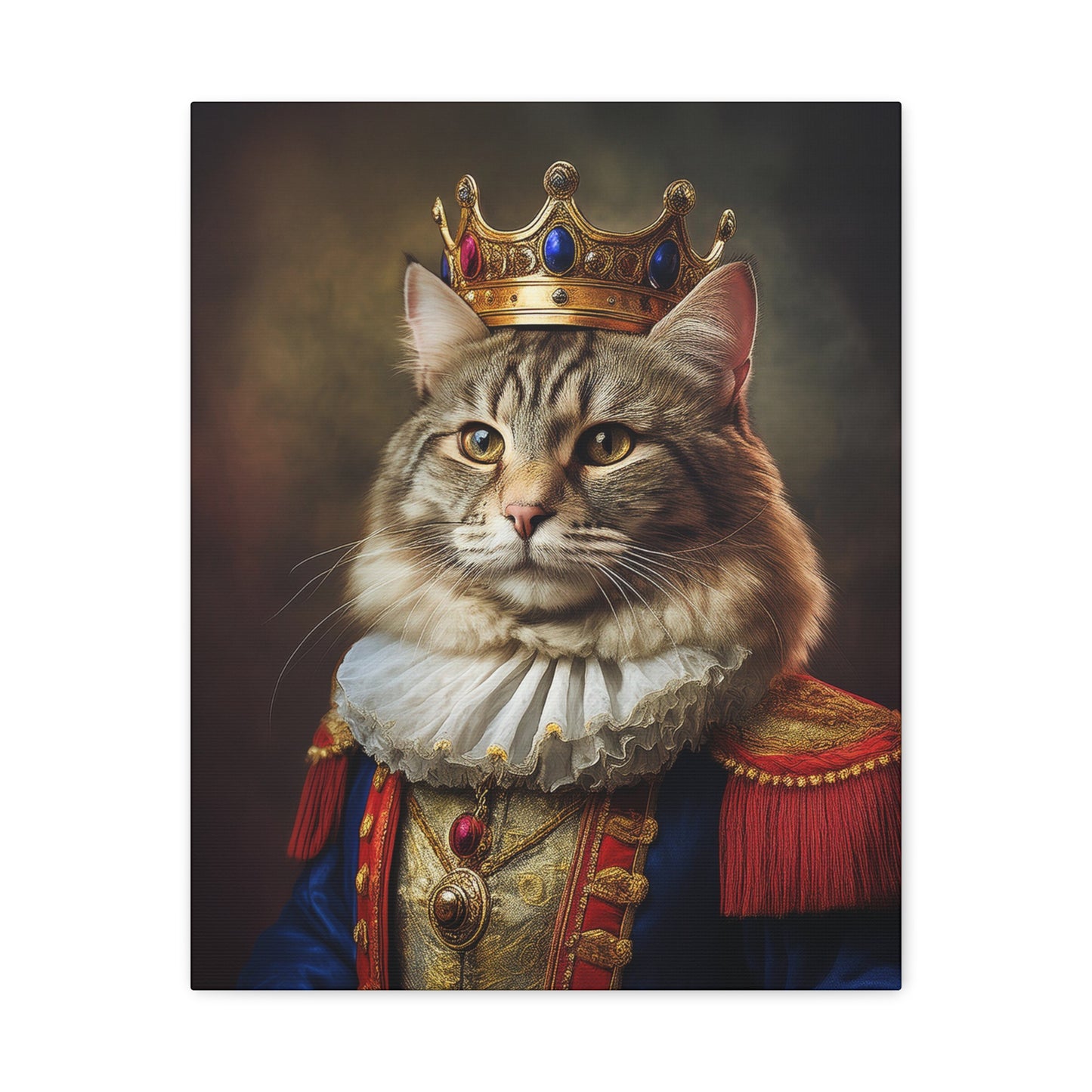 His Royal Meowjesty Canvas Art | Stretched Matte Wall Decor 003