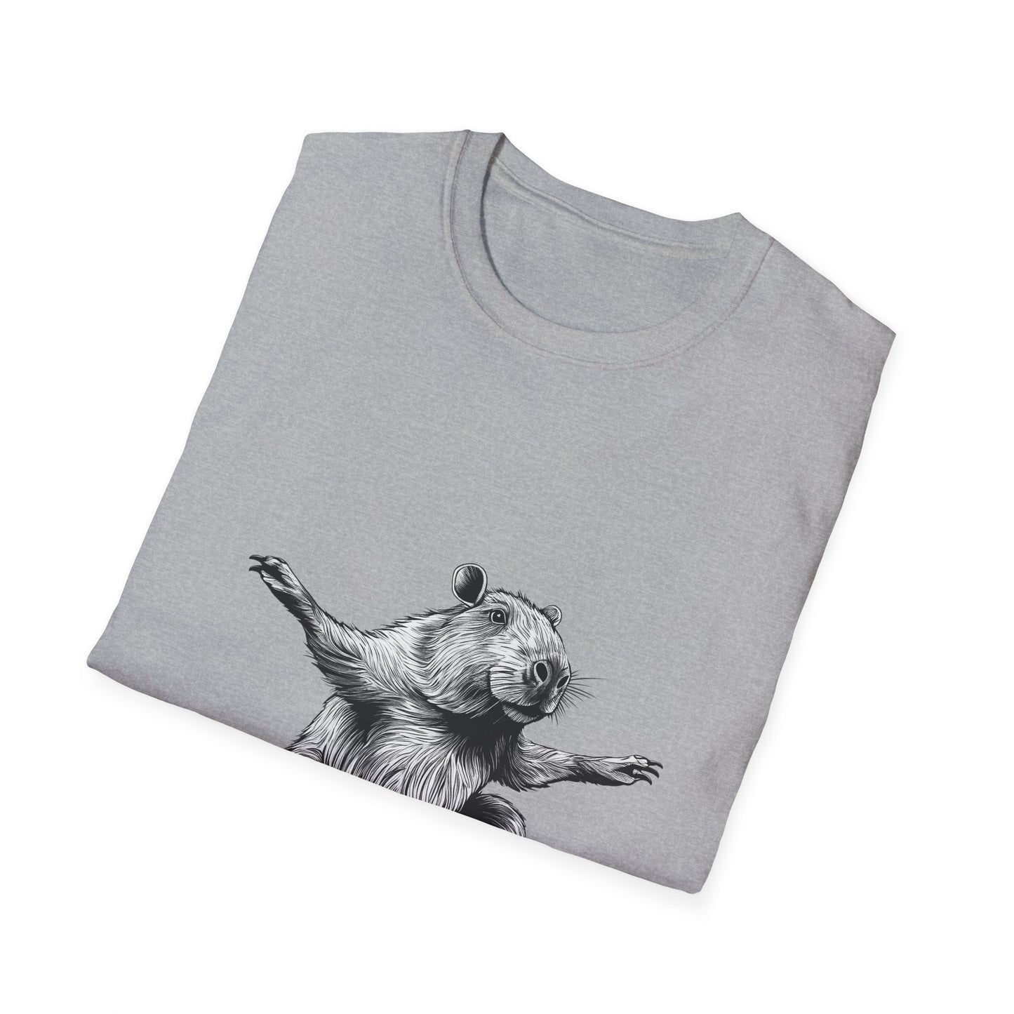 Capybara Shreddin. Unisex Softstyle T-Shirt