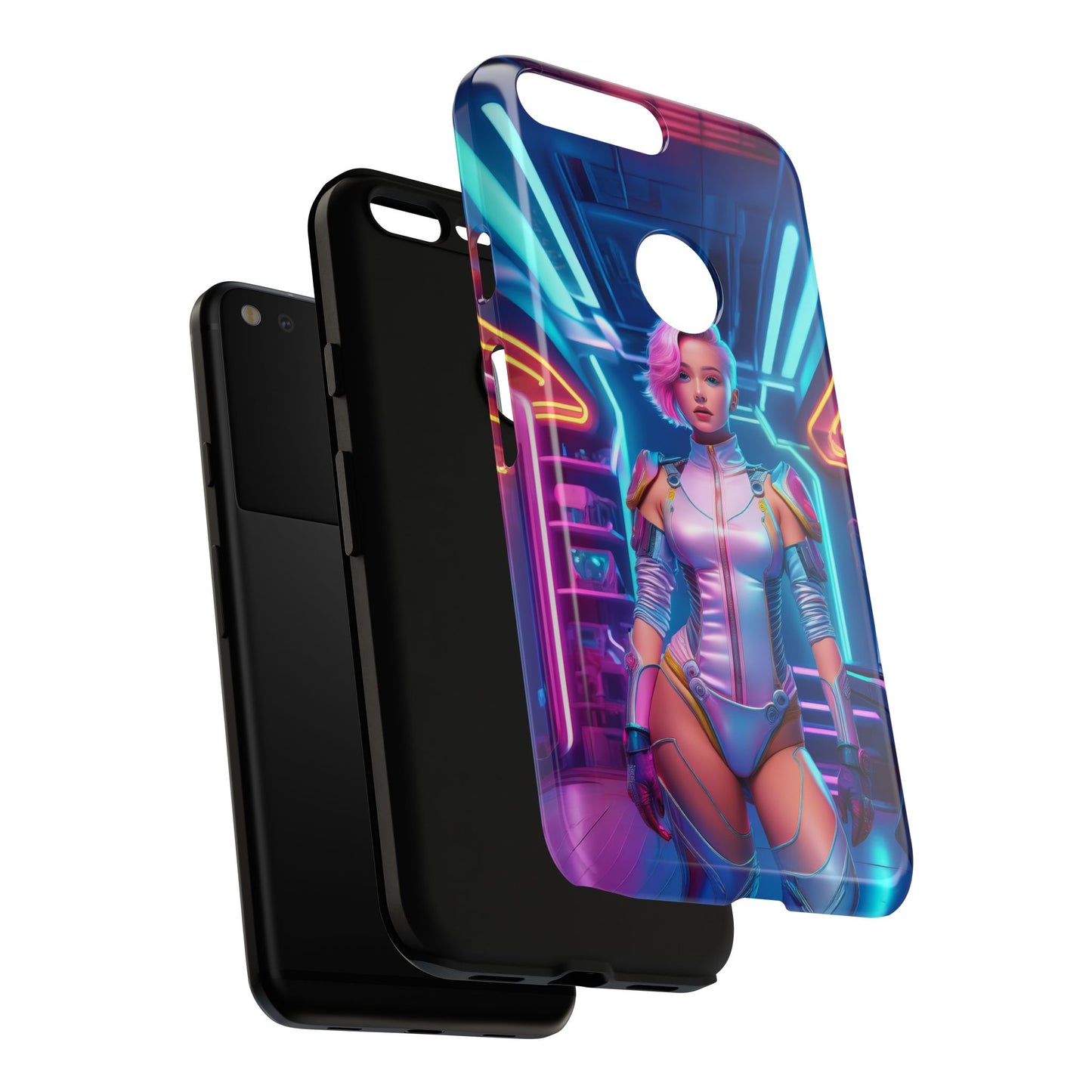 Futuristic Cyberpunk Female Cell Phone Case 002