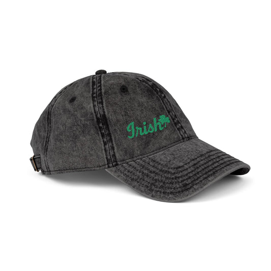 Irish Vintage Hat – Green Shamrock Hat with Script Embroidery for St. Patrick’s Day and Irish Pride