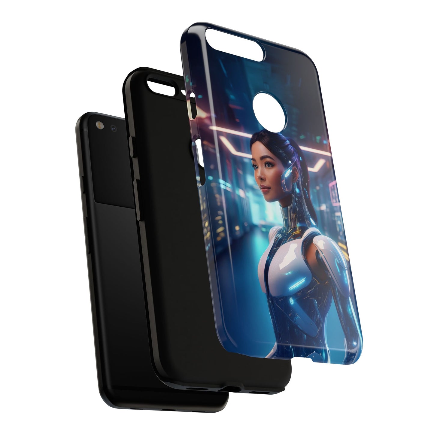 Futuristic Human Android Hybrid Cell Phone Case 005