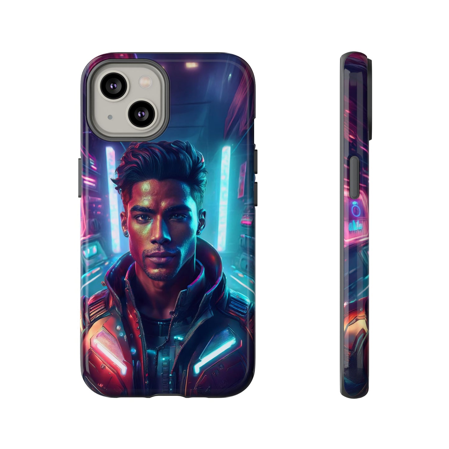 Futuristic Cyberpunk Male Cell Phone Case 007