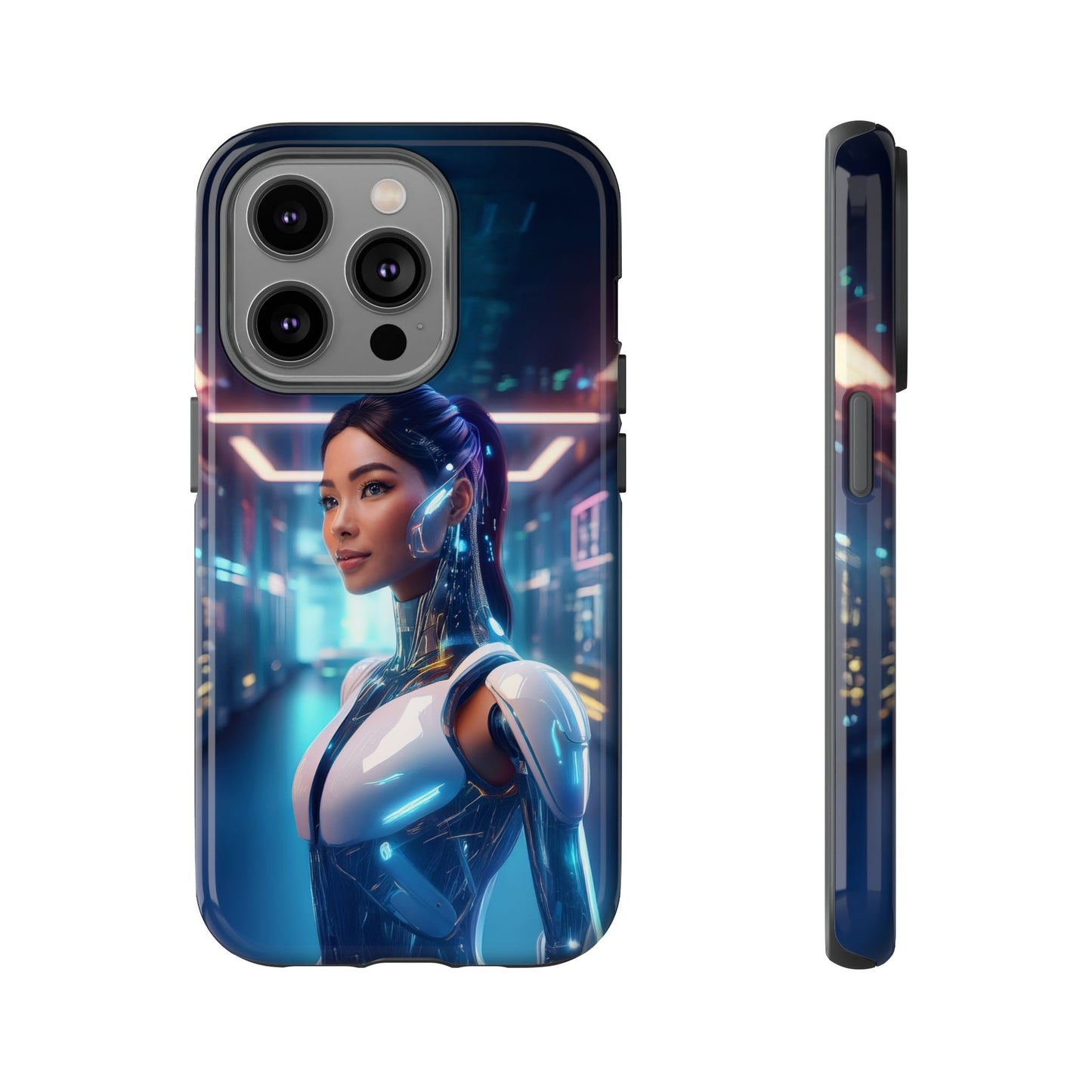 Futuristic Human Android Hybrid Cell Phone Case 005