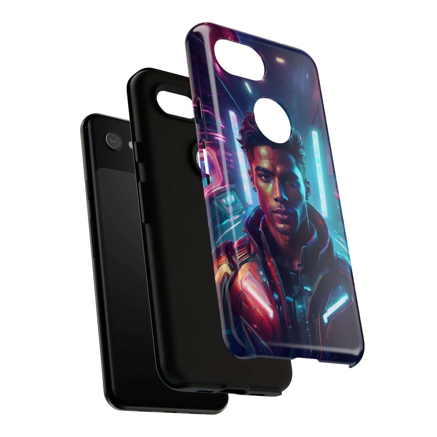 Futuristic Cyberpunk Male Cell Phone Case 007