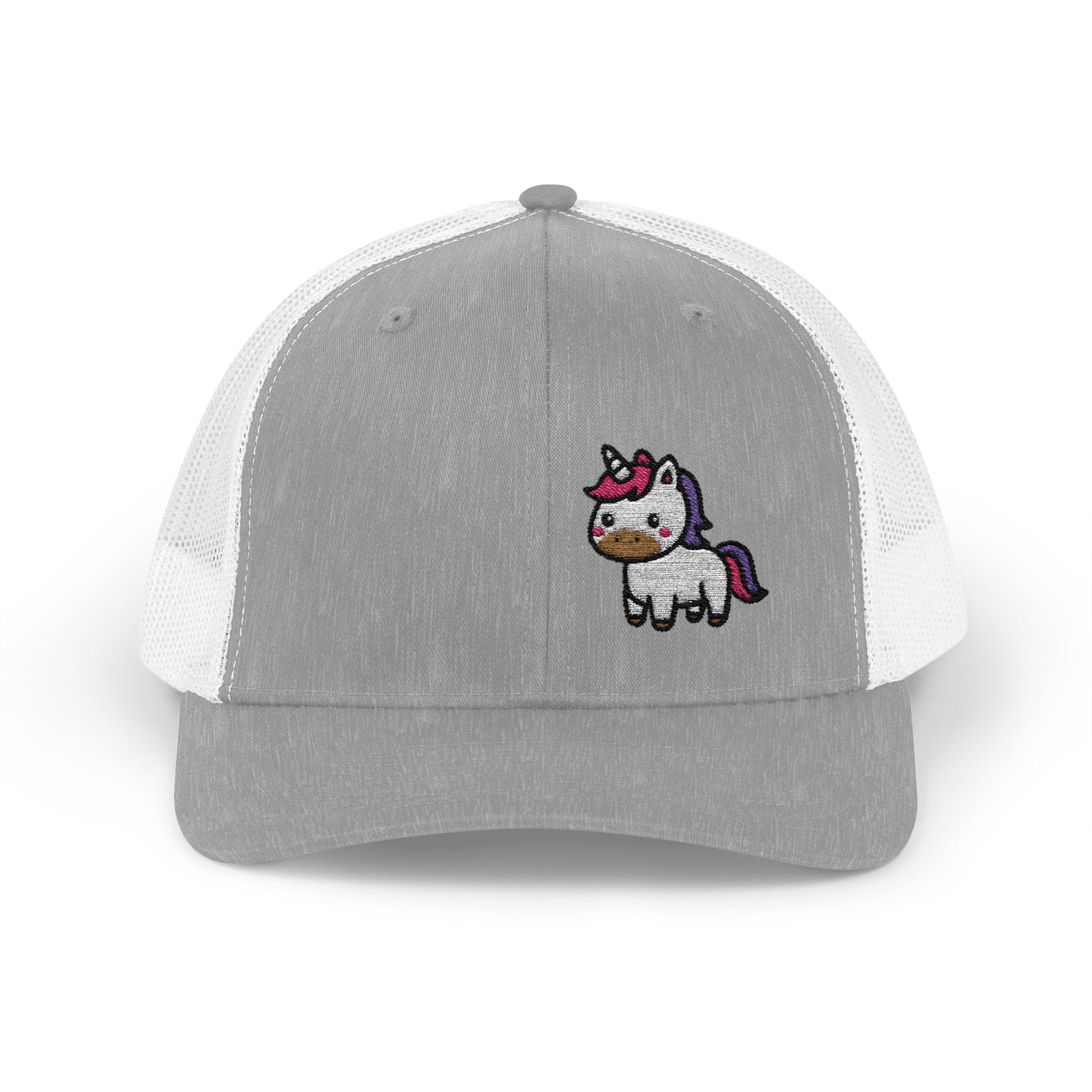 Cute Unicorn Trucker Hat – Embroidered Kawaii Unicorn Hat with Rainbow Tail for Magical Vibes and Whimsical Style