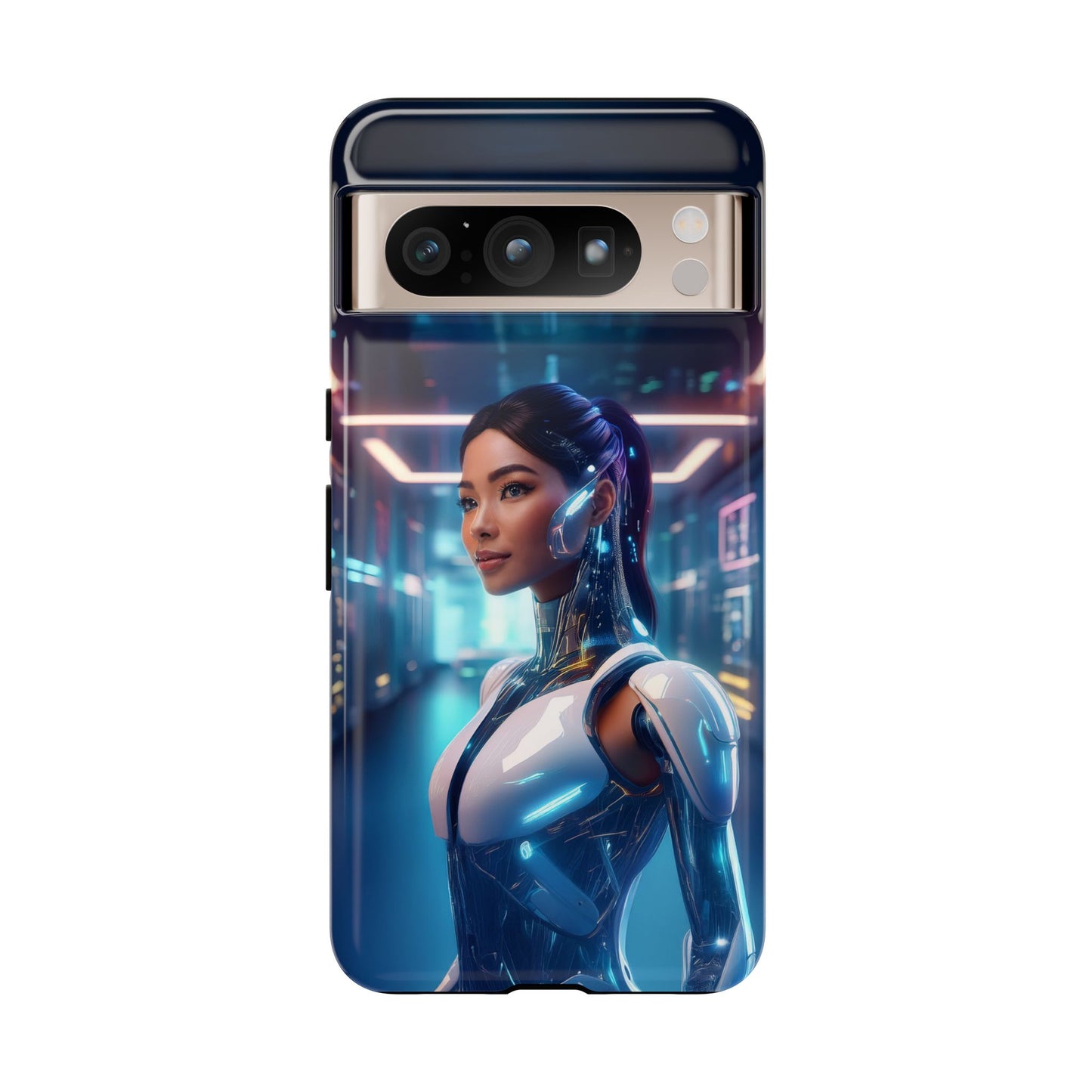 Futuristic Human Android Hybrid Cell Phone Case 005