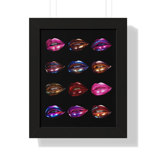 Glamorous Lips Vertical Poster | Stylish Wall Art