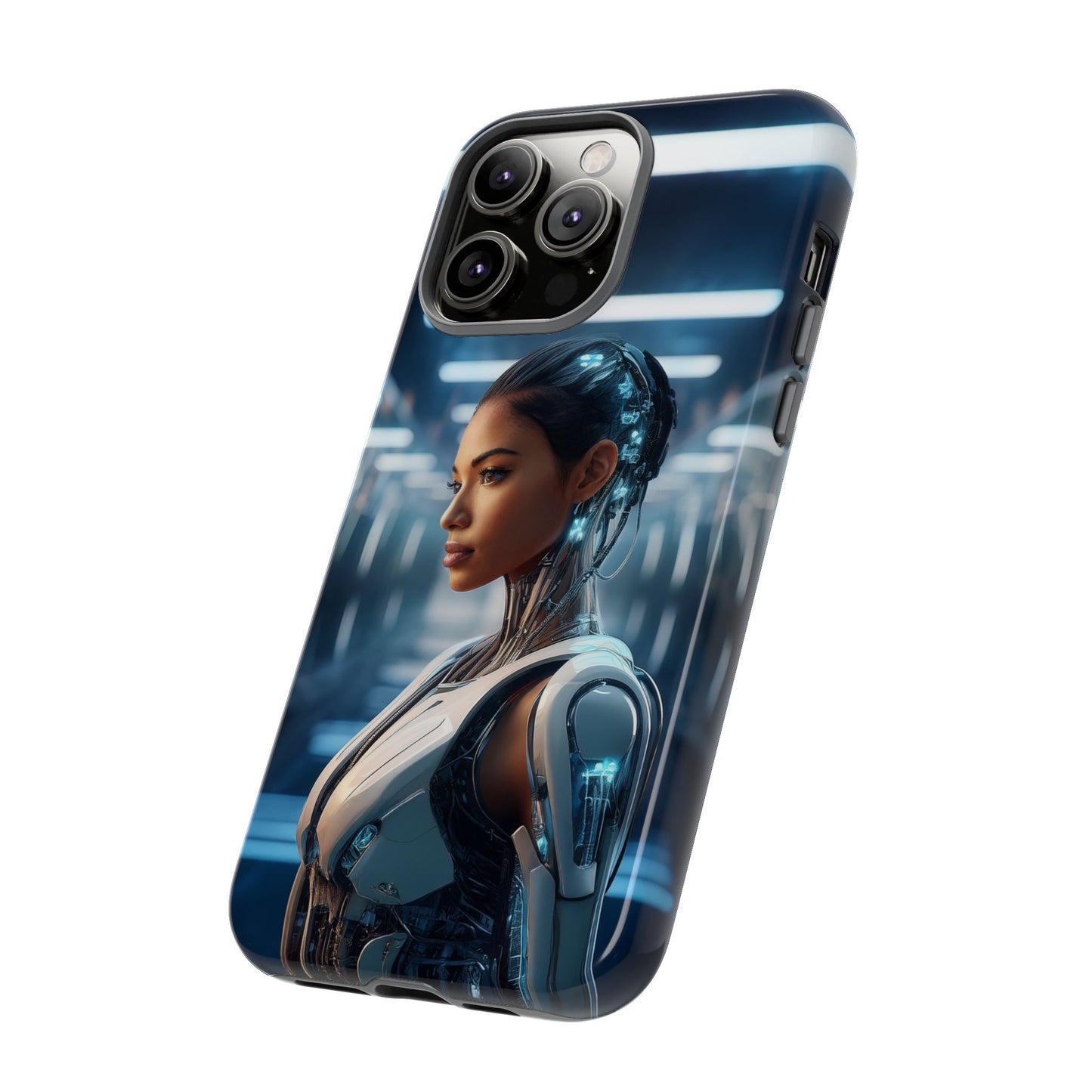 Futuristic Human Android Hybrid Cell Phone Case 002