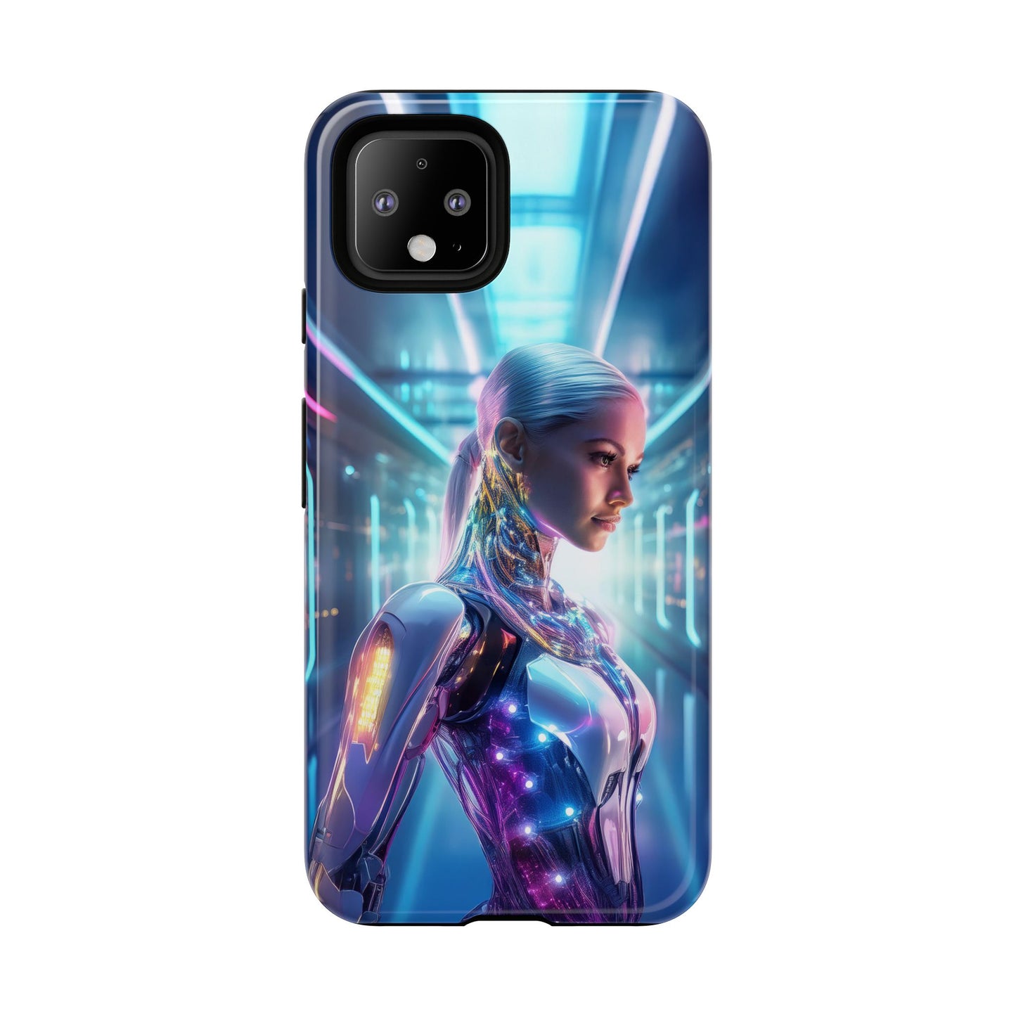 Futuristic Human Android Hybrid Cell Phone Case 015