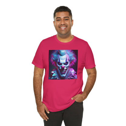 Scary Clown Halloween Shirt – Creepy Evil Clown Face Graphic Tee for Horror Fans. Unisex Jersey Short Sleeve Tee