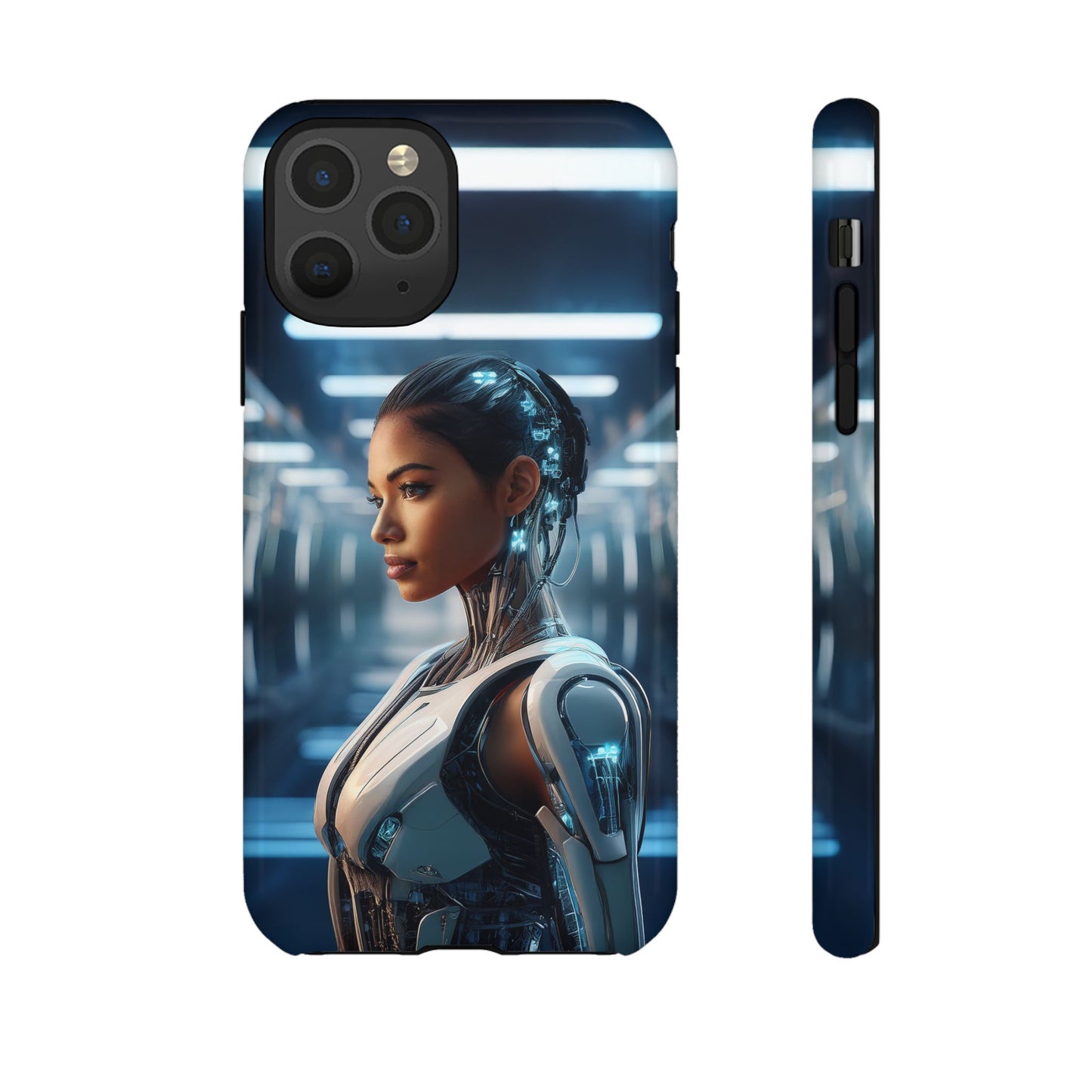 Futuristic Human Android Hybrid Cell Phone Case 002