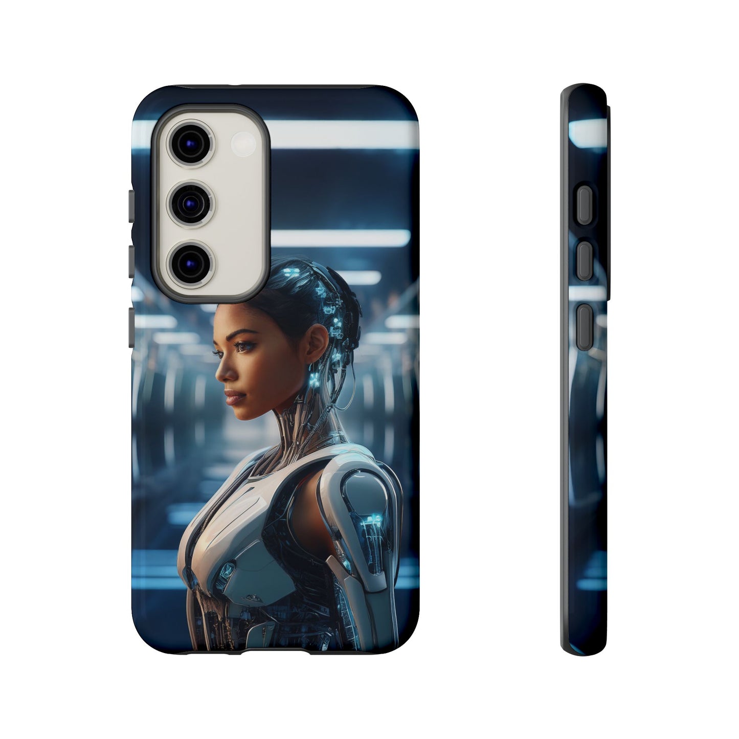 Futuristic Human Android Hybrid Cell Phone Case 002