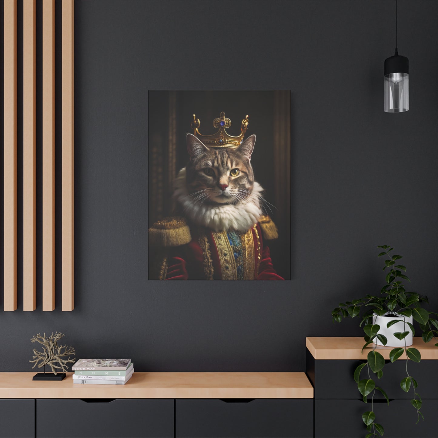 His Royal Meowjesty Canvas Art | Stretched Matte Wall Decor 001