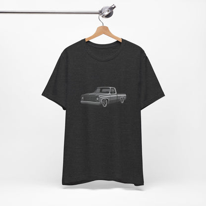Classic Truck Graphic Tee Dark Theme – Vintage Pickup Vector Design for Car Enthusiasts