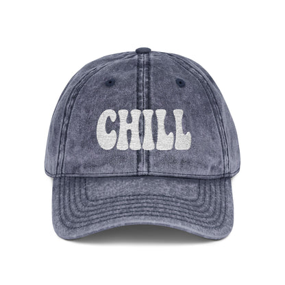 Chill Vintage Hat – Embroidered Relaxed Script Hat for Easygoing Vibes and Everyday Cool