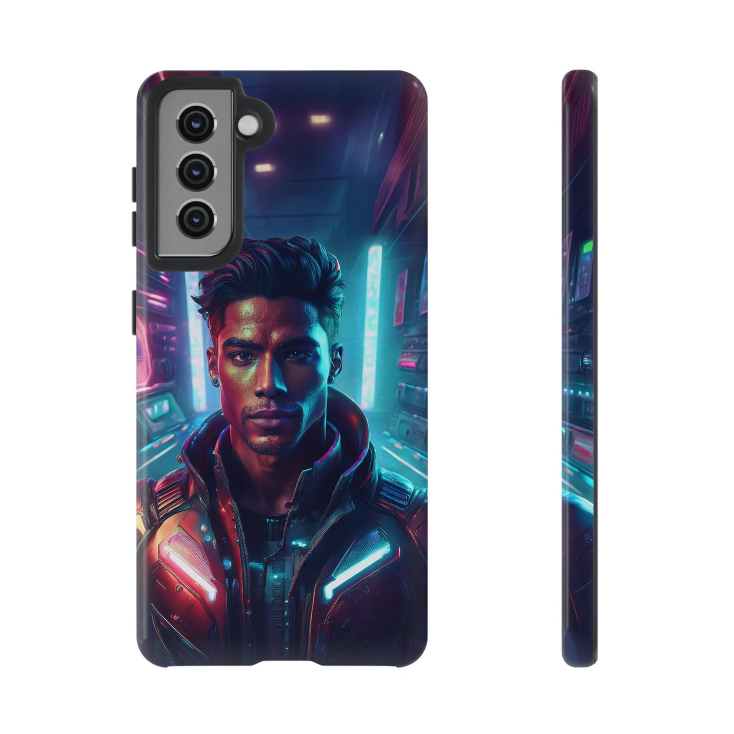 Futuristic Cyberpunk Male Cell Phone Case 007