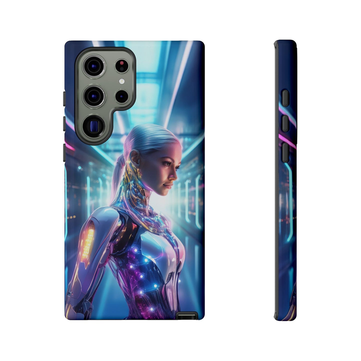 Futuristic Human Android Hybrid Cell Phone Case 015