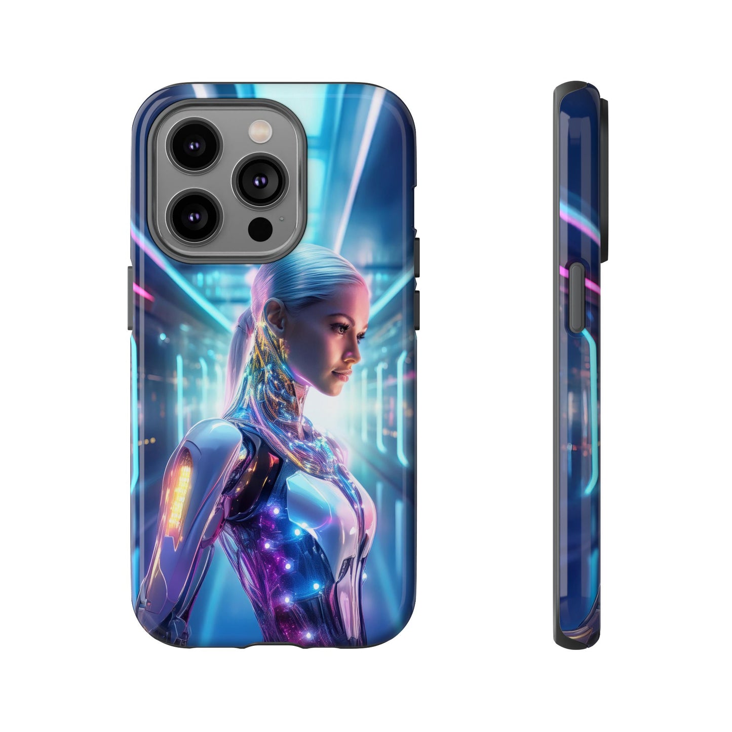 Futuristic Human Android Hybrid Cell Phone Case 015