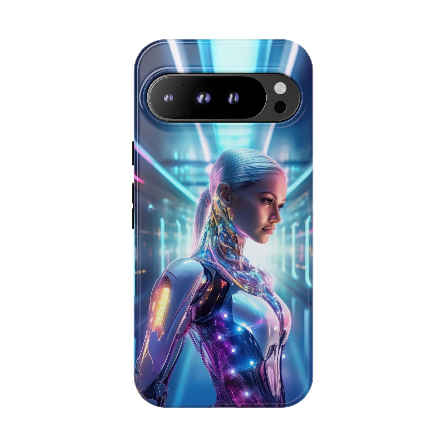 Futuristic Human Android Hybrid Cell Phone Case 015