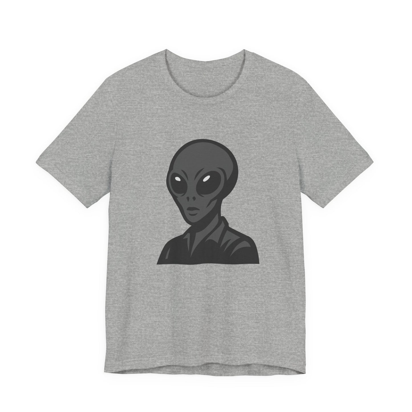 Alien Head Graphic Tee Dark Theme – Extraterrestrial Vector Design for Sci-Fi Fans
