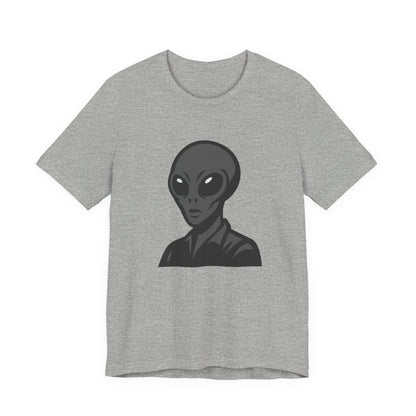 Alien Head Graphic Tee Dark Theme – Extraterrestrial Vector Design for Sci-Fi Fans