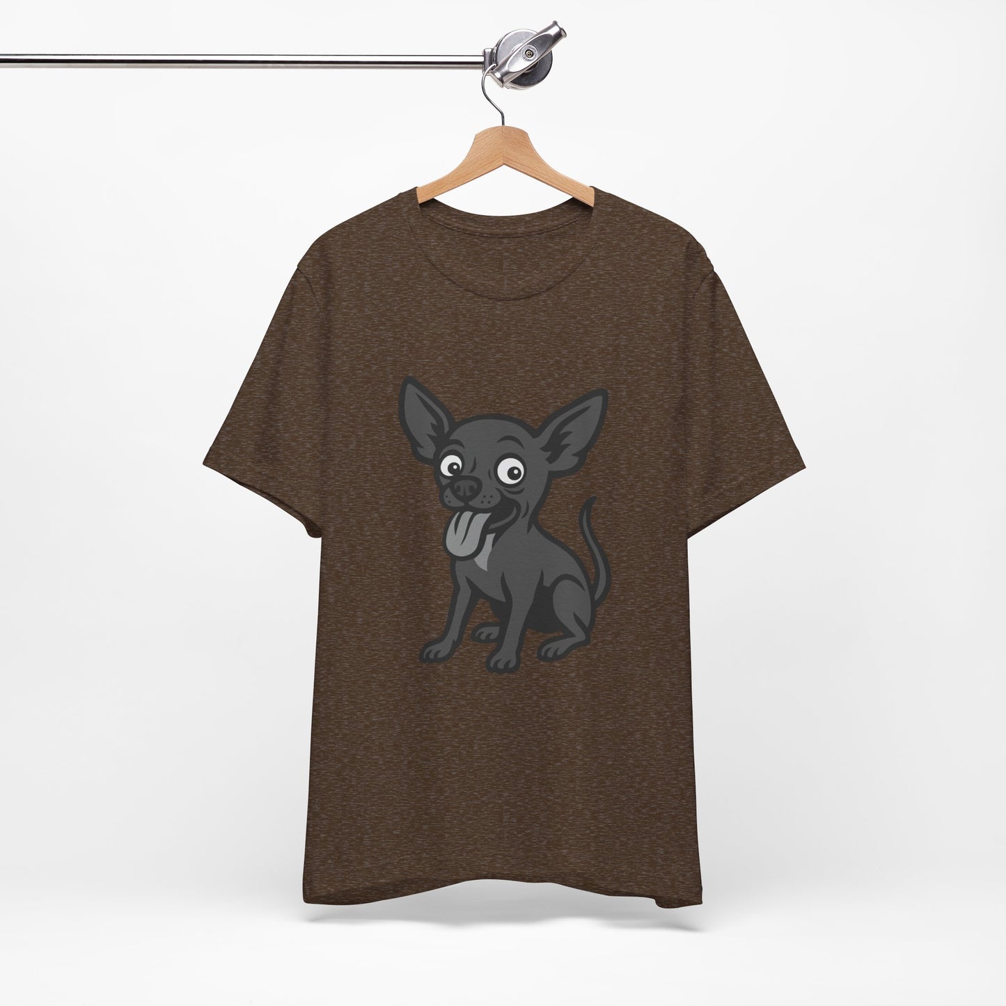 Crazy Chihuahua Graphic Tee Dark Theme – Funny Hyper Dog Vector Design for Bold Personalities