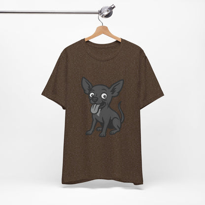Crazy Chihuahua Graphic Tee Dark Theme – Funny Hyper Dog Vector Design for Bold Personalities