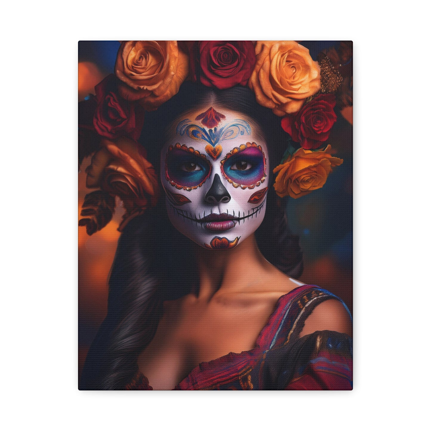 Dia de los Muertos Canvas Art | Day of the Dead - Stretched Matte Wall Decor 009