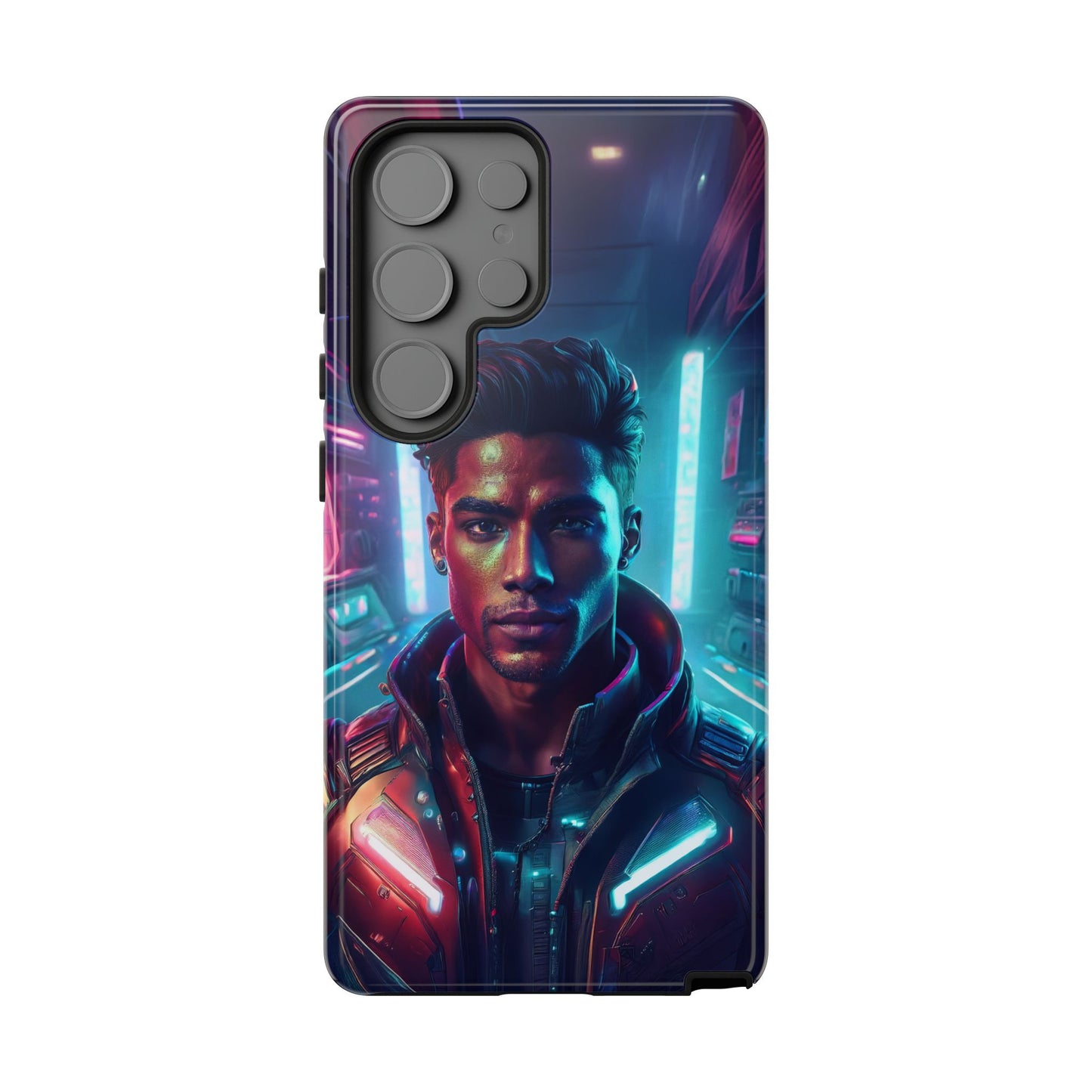 Futuristic Cyberpunk Male Cell Phone Case 007